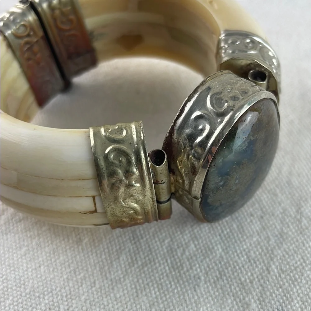 Vintage Tibetan Tribal Bone Bracelet
